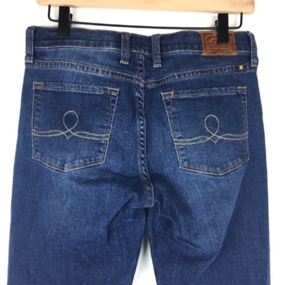 LUCKY BRAND Jeans Sofia Boot Cut Stretch Denim Whiskering Details Size 6/28 - Picture 5 of 9